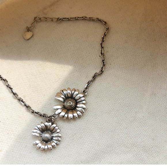 NEW 925 Sterling Silver Vintage Sunflower Bracelet - Picture 6 of 10